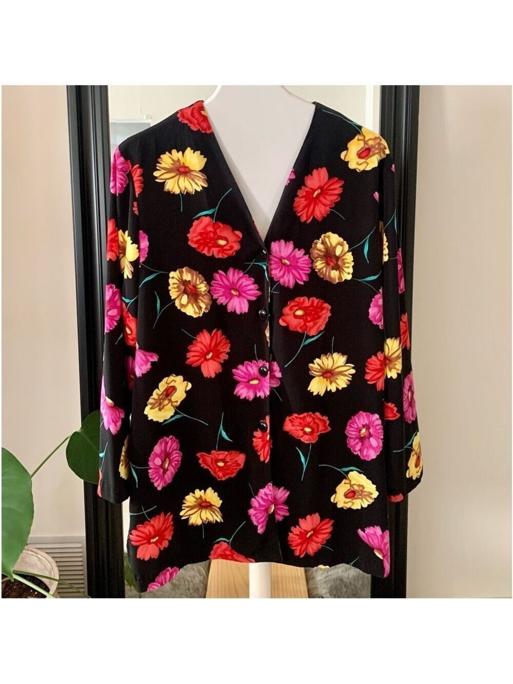 Diane Richard Floral Long Sleeve Button Down Shirt